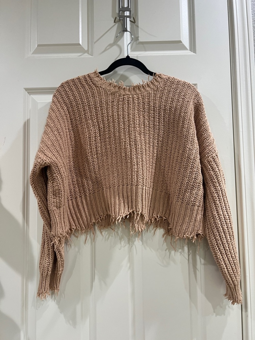 Wildfox fringe sweater 100% cotton, reversible, cropped, size small